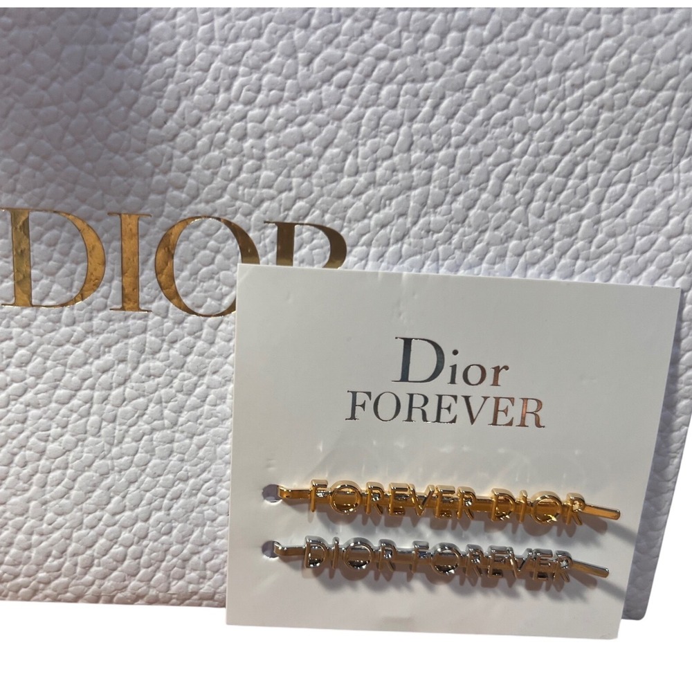 (2) Dior Forever Holiday‎ Hair Clips Beauty Hair Accessories Silver & Gold